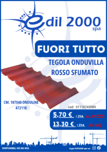tegola onduvilla rosso sfumato